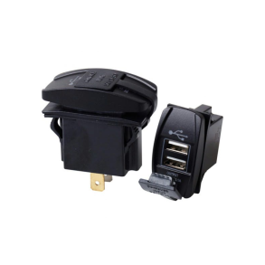 Kontakt med 2stk 3,1Amp usb udtag, indput 6-30V