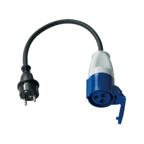 1852 CEE 220V hun til almindelig han - 0.50m kabel 2.5mm2