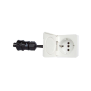 Ratio flush schuko til landstr�m med d�ksel hvid 16A IP44