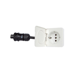 Ratio flush schuko til landstr�m med d�ksel 16A IP44