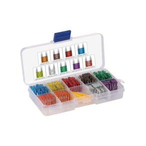 Bladsikrings sortiment 50 stk.  3, 5, 7,5, 10, 15, 20, 25Amp