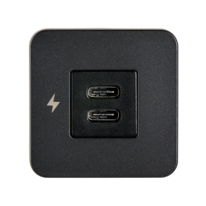 Scanstrut Tile indbygningstik USB-C & USB-C sort