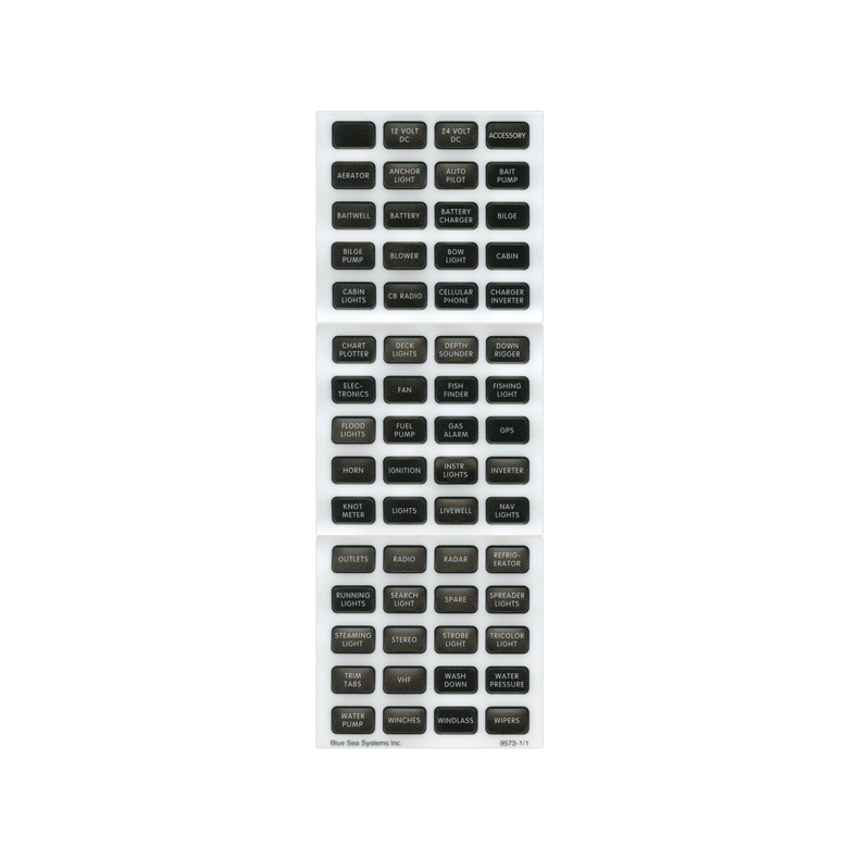 Blue Sea Systems Contura Label Kit sort