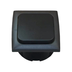 Afbryder enkelt 220v til indbygning komplet sort