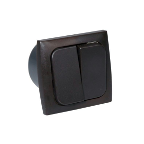 Afbryder dobbelt 220v til indbygning komplet brun