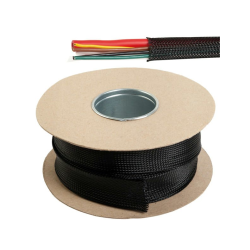 Kabelbeskyttelse fleksibel monoflilament sort