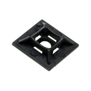 1852 Sokler til strips sort 28 x 28mm med lim - 10stk