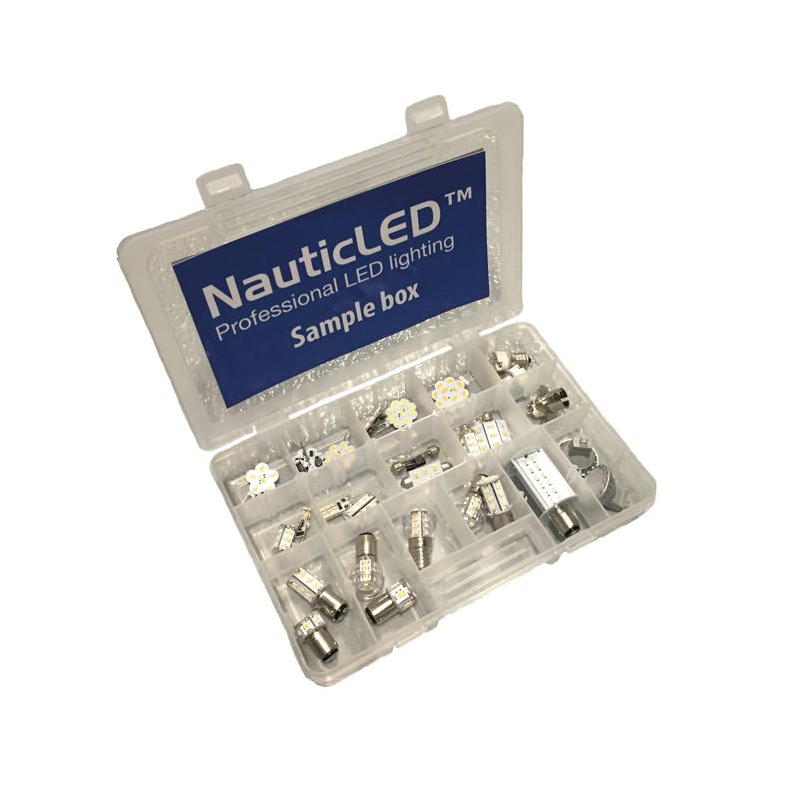 Nauticled sample box med 36 led-prer og adapter