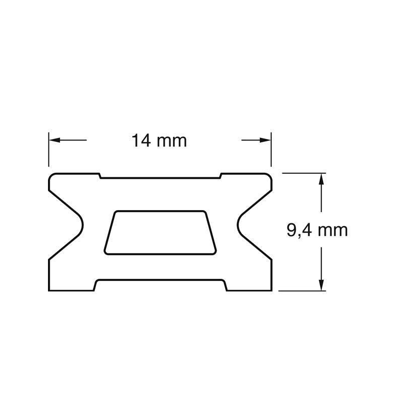 Skdeskinne 14mm Ronstan Skdeskinne 14mm 2m serie 14