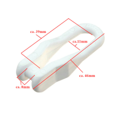 Sjkel hvid nylon 8mm, til skrue