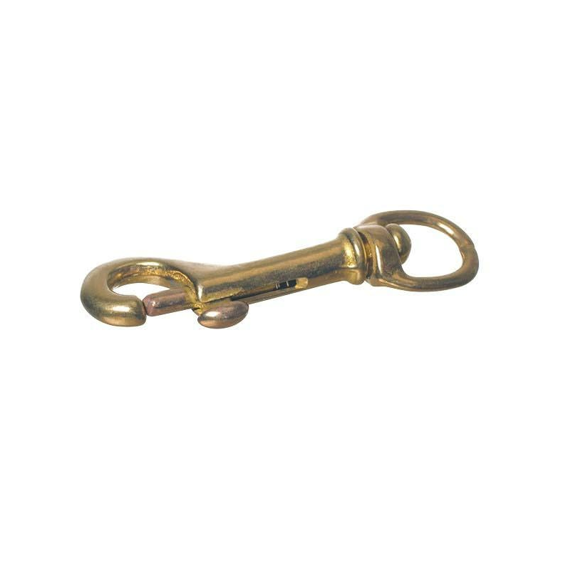 Karabinhage(hundehage) 1852 Hundehage af messing, øje 12mm l-72mm