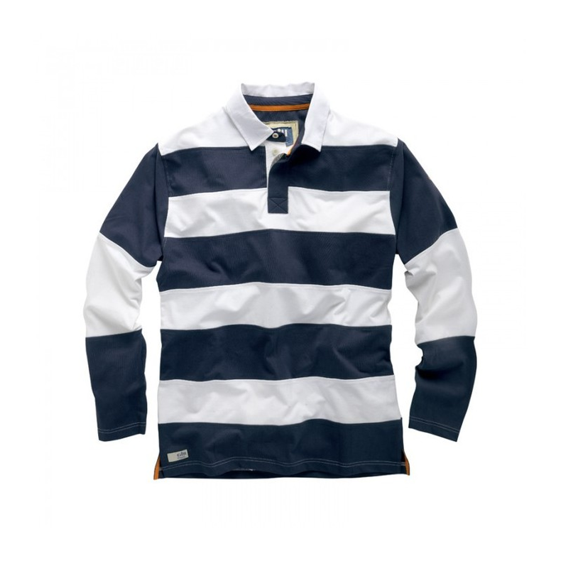 Gill e004 langrmet polo hvid/navy str. m
