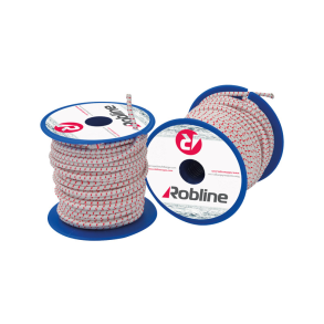 Robline Mini elastik snor 4mm Sort/Rd/Hvid boks 10 rl x 10m