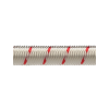 Robline elastik snor, 6mm Hvid/Rd  - 1 mtr