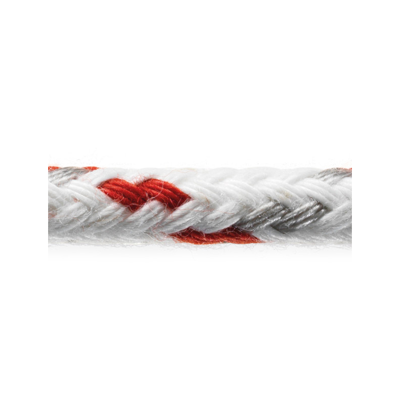 Robline Neptun 500 Skde tov, Hvid/Rd  - 1 meter Robline Neptun 500 Skde tov, 12mm Hvid/Rd  - 1 mtr