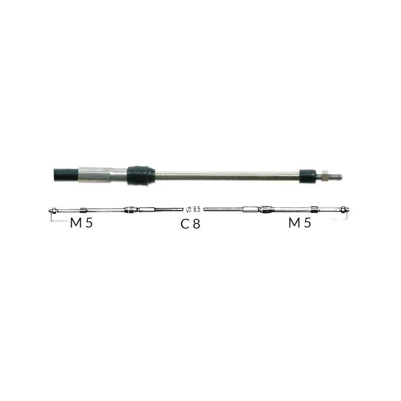 Ultraflex Kontrolkabel C8 Ultraflex Kontrolkabel C8 universel til indenbords 5 fod