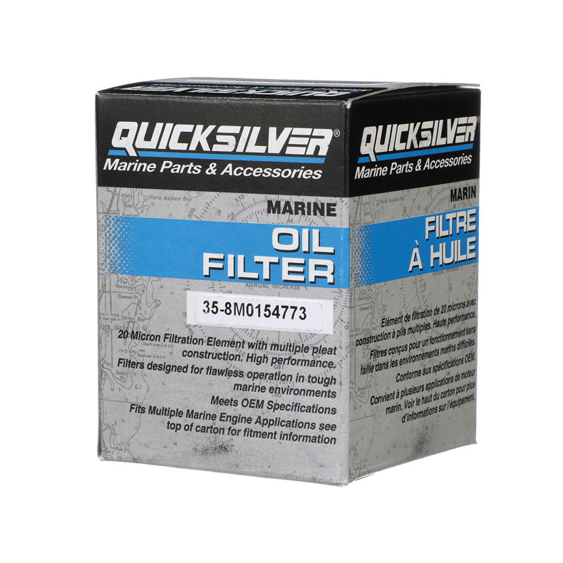 Quicksilver 8M0154773 Oliefilter til forskellige marinemotorer