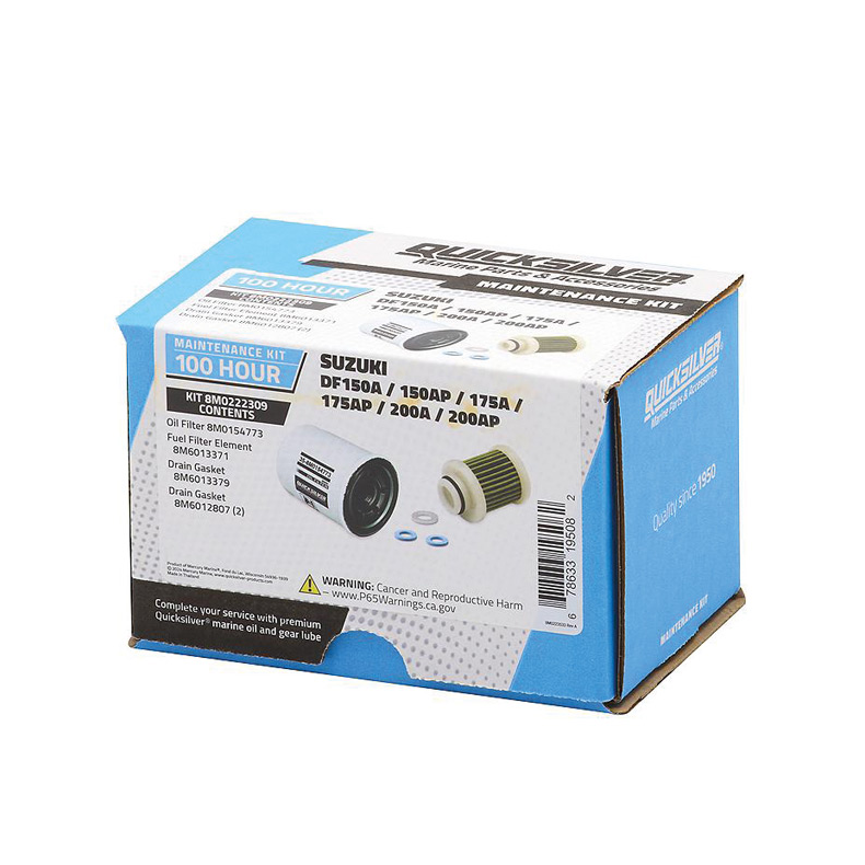 Quicksilver 8M0222309 100T Service Kit, Suzuki DF150A/AP-175A/AP-200A/AP