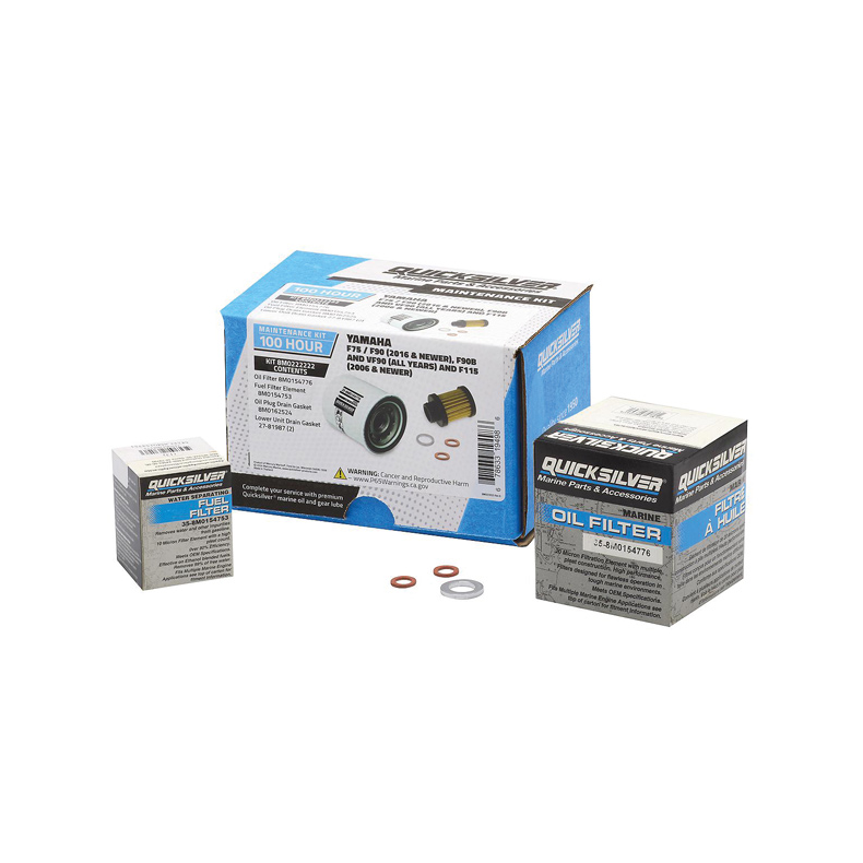 Quicksilver 8M0222222 100T Service Kit, Yamaha F75/F90, F90B & VF90 og F115