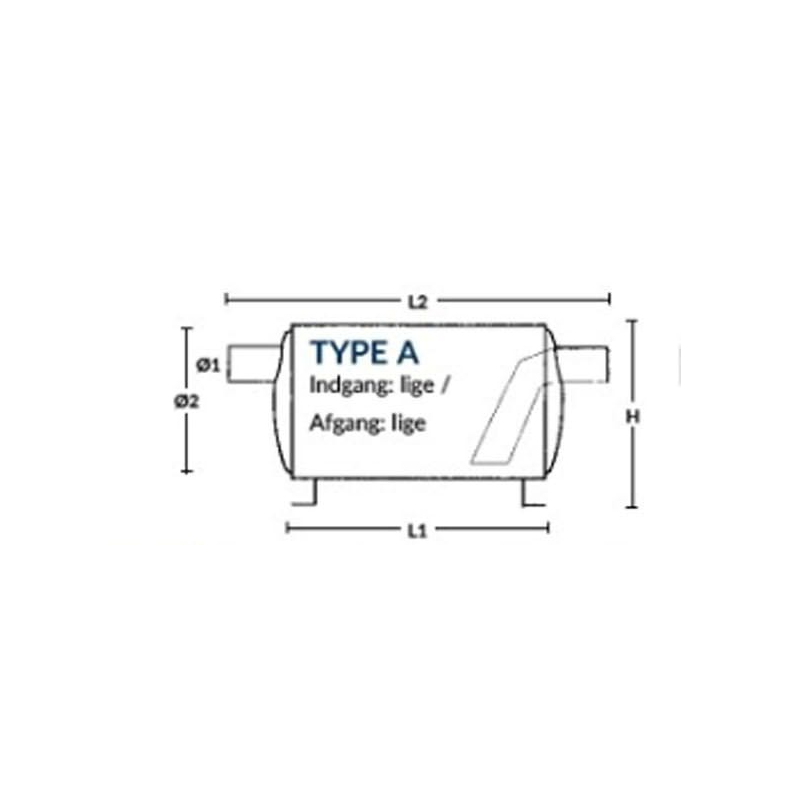 Thor vandklet lyddmper model A 1852 vandklet lyddmper 5L 51mm