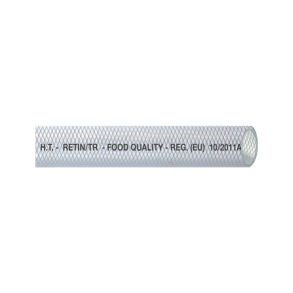 Klar pvc slange krydsvæv food quality 19mm, P. meter.