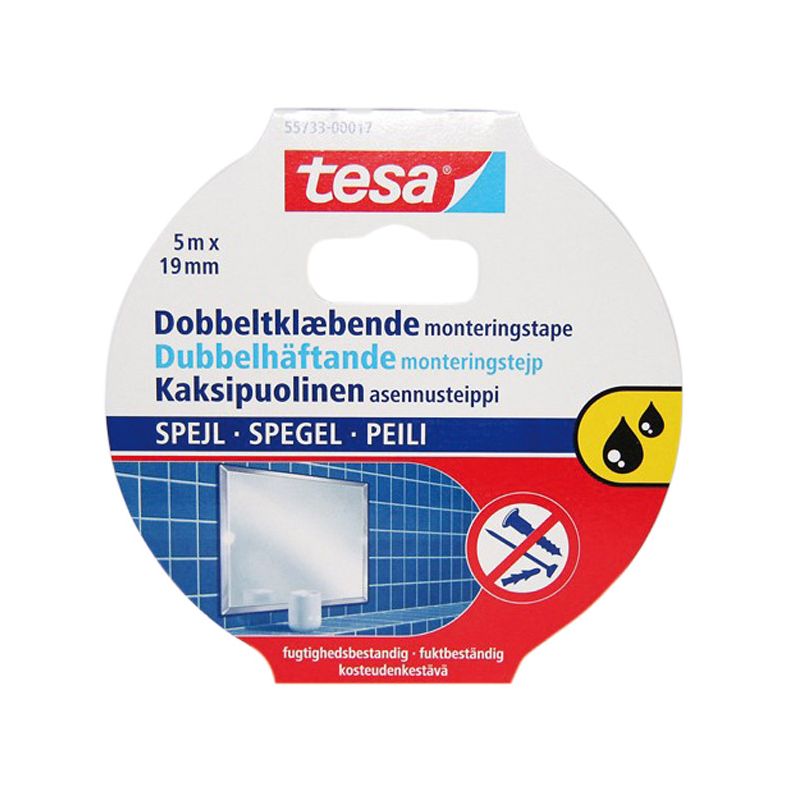 Tesa powerbond monteringstape spejl 5x19mm