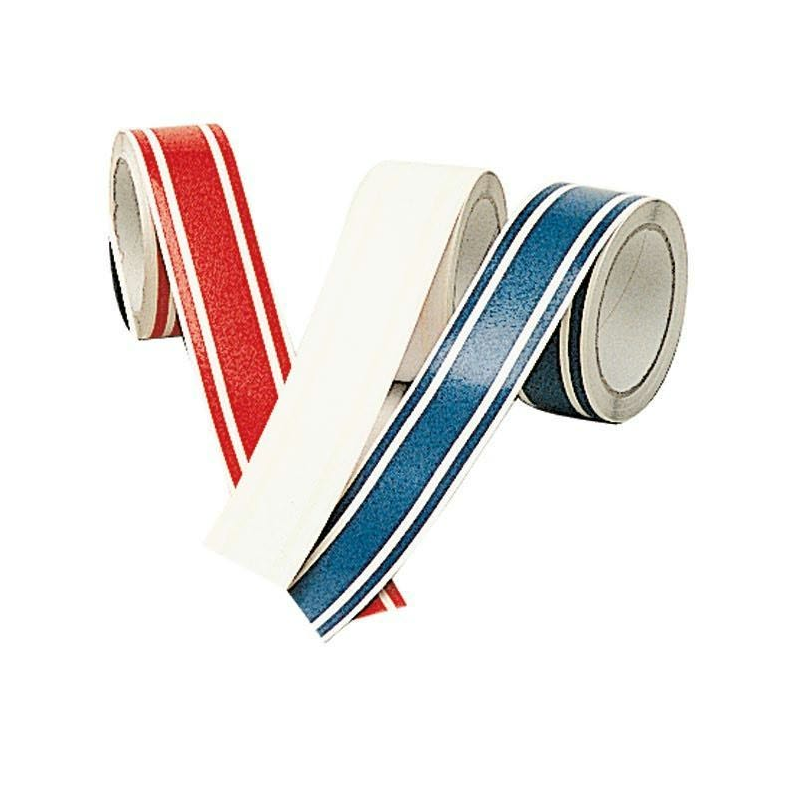 Dekotape med 3 striber Dekotape 50mm 10m. rd 3-str.