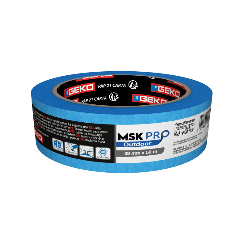 Geko Pro Outdoor Bl� afd�kningstape, 5 mdr UVR. Geko Pro outdoor Bl� afd�kningstape, 5 mdr UVR. 50mm X 50M