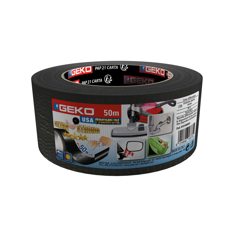 GEKO Premium Repair tape (Gaffa) sort 50mm X 50m