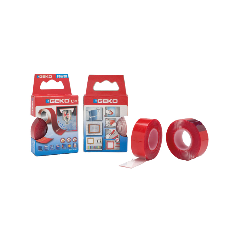 Geko Power dobbeltsidet tape 19mm x 1,5m