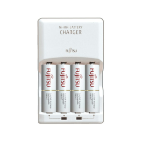 Fujitsu batterilader til aa & aaa batterier inkl. 4 stk. aa