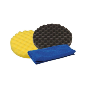 1852 poleringskit, rubbing & voks ronddel + microfiber klud