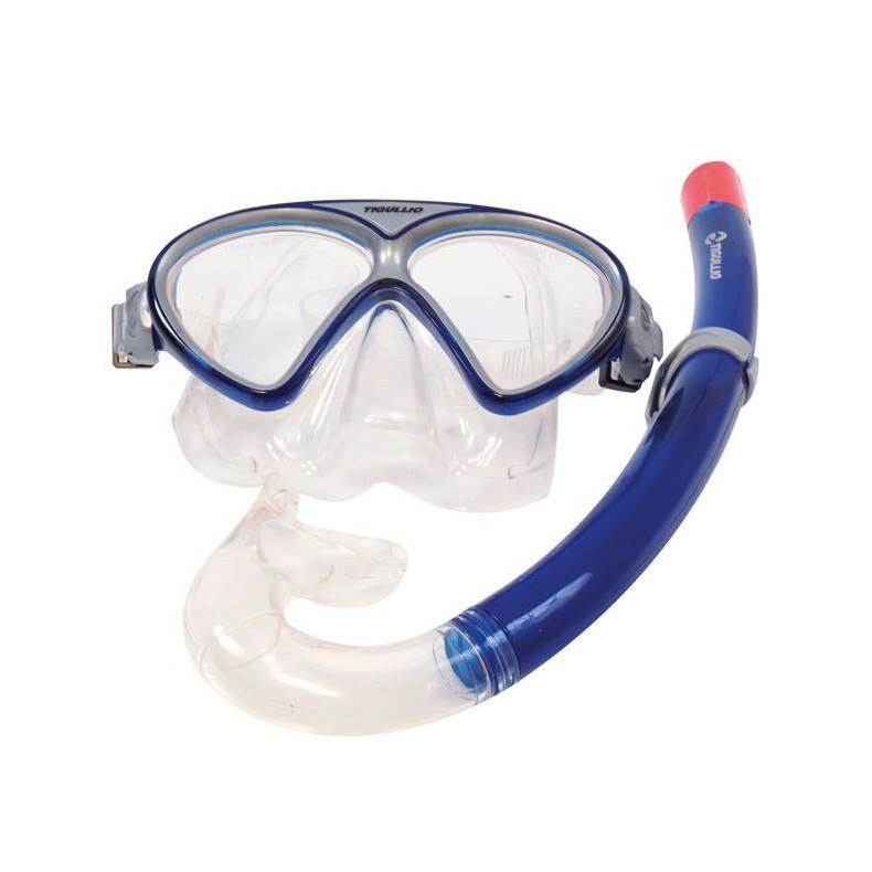 Dykkermaske & Snorkel Ft 1600 Silikone Klar/Bl