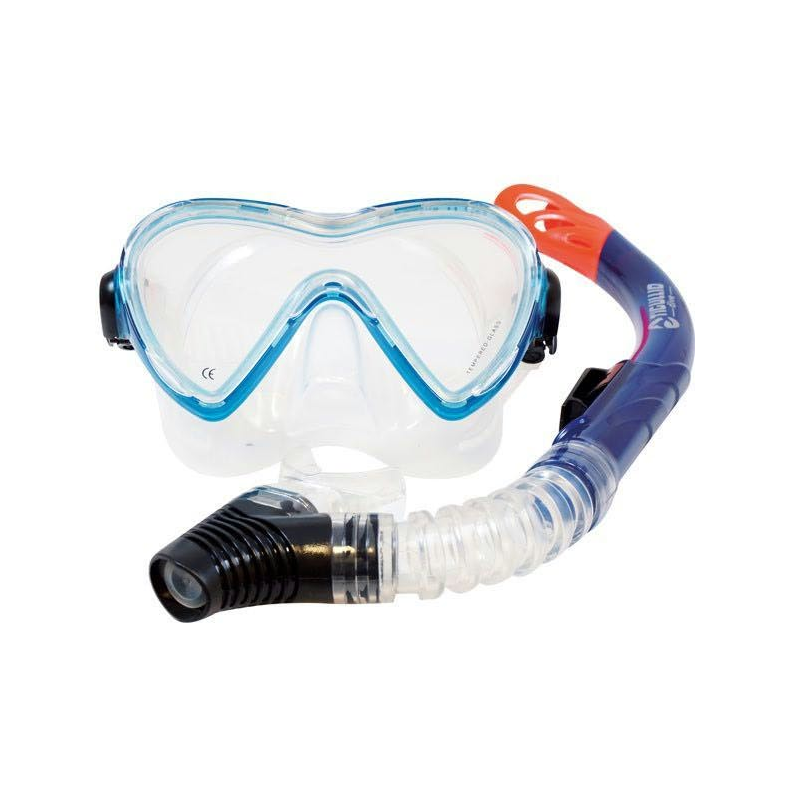 Dykkermaske & Snorkel Ft 1400 Silikone Klar/Bl