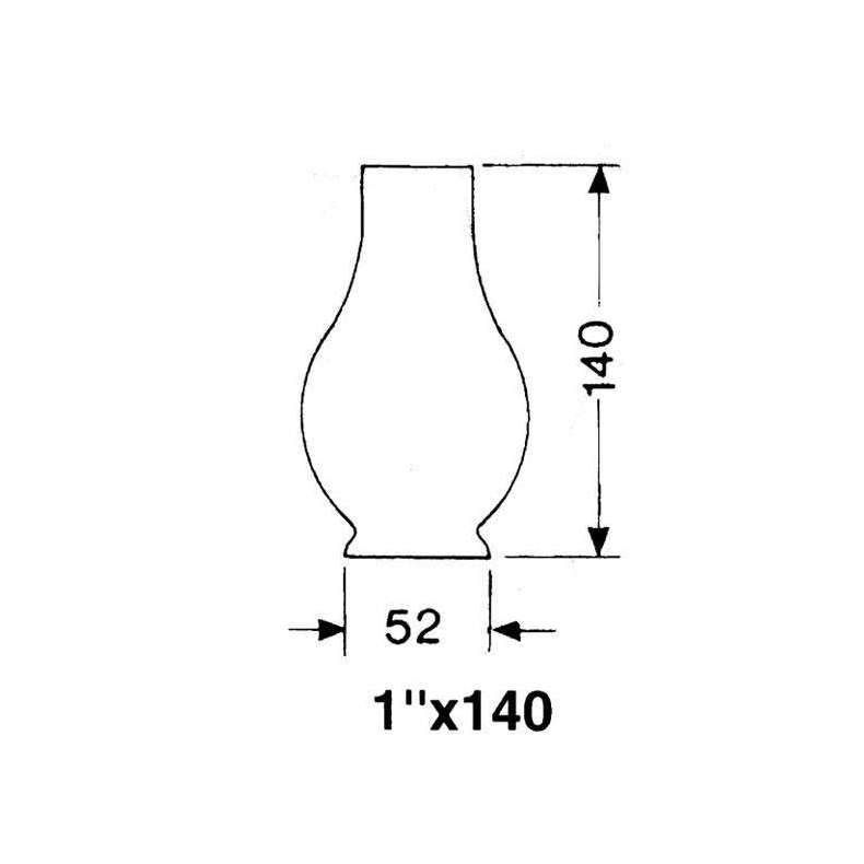 DHR Lampeglas 1 x 140mm