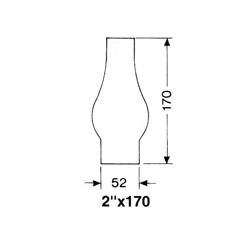 DHR Lampeglas 2 x 170mm