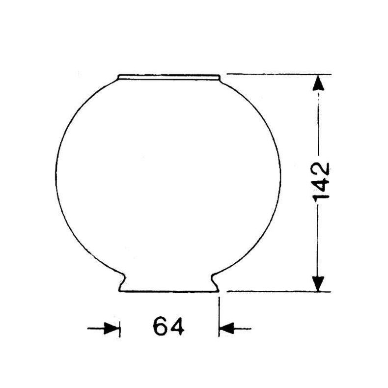 DHR Lampeglas 64mm x 142mm