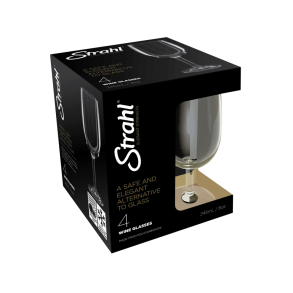 Strahl Vinglas Polycarbonat 245 ml. 4stk i gaveske