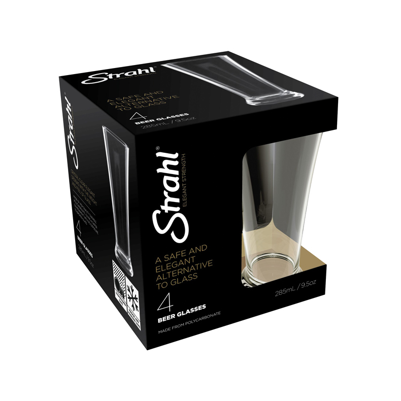 Strahl lglas Polycarbonat 285 ml. 4stk i gaveske