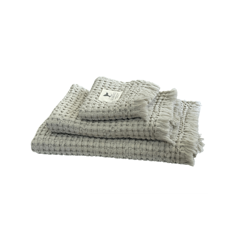 MB SEA &SALT H�ndkl�der Vaflet 3 stk. MB SEA &SALT H�ndkl�der Vaflet Beige 3 stk 30x50 - 50x100 - 70x140 cm