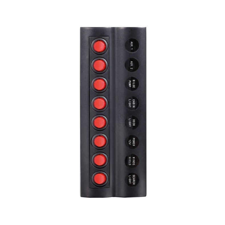 Strmpanel Med 8 Kontakter  M/Automatsikringer