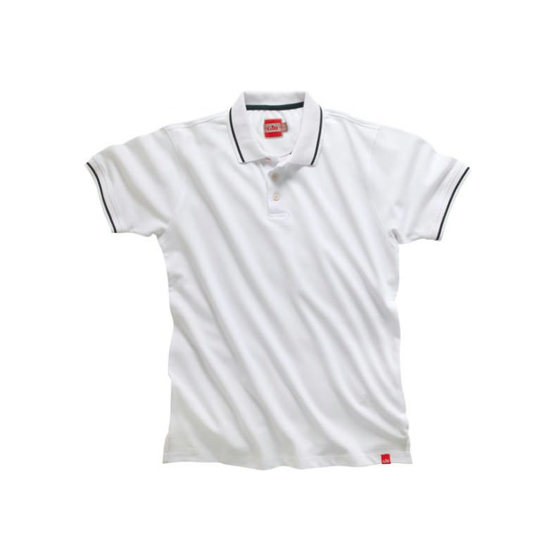 Gill Mens Crew 210gsm Pique Polo Hvid Str. L