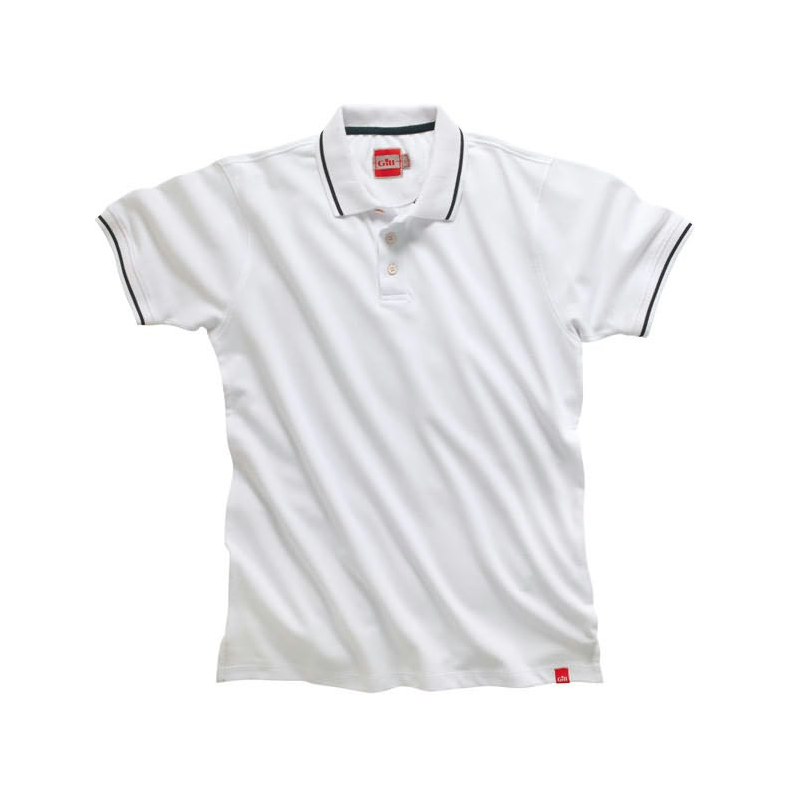 Gill mens crew 210gsm pique polo hvid str. s Gill mens crew 210gsm pique polo hvid str. s