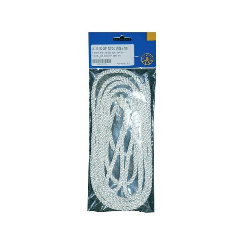 Fenderline Ø6mm 1.5 Meter 2stk 3-Slået Polyester M/10cm Øje