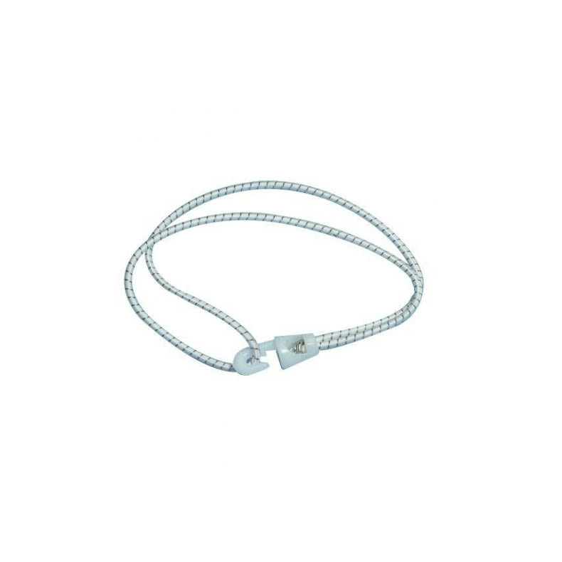 Elastik med krog 4mm hvid 50cm pose med 4stk