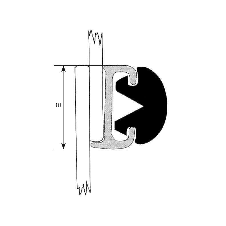For 62.TR301, 62.TR401 og 62.TR551. Slges kun i lngder af 4 meter. Pris er pr. meter