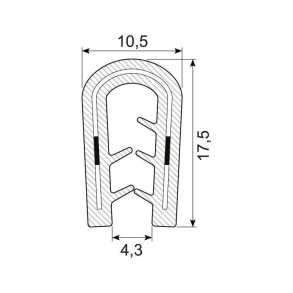 Kantliste Sort       1-3mm
