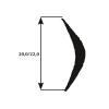 Indlg hvid 22mm t/34.636