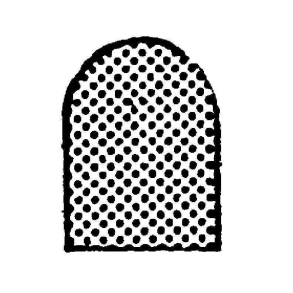 Svampegummi 10x12mm Halvrund