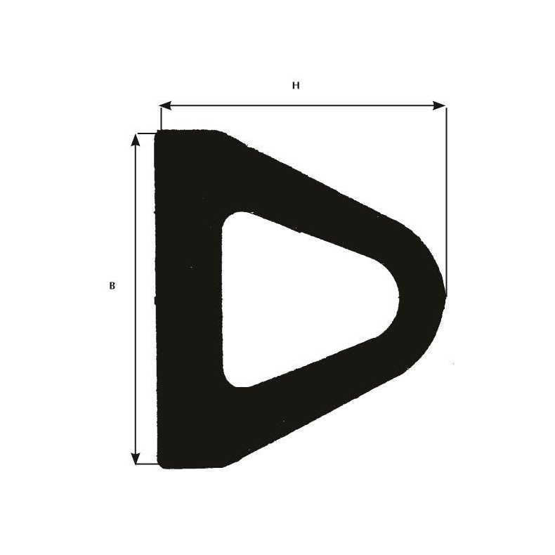 Sort EPDM gummi